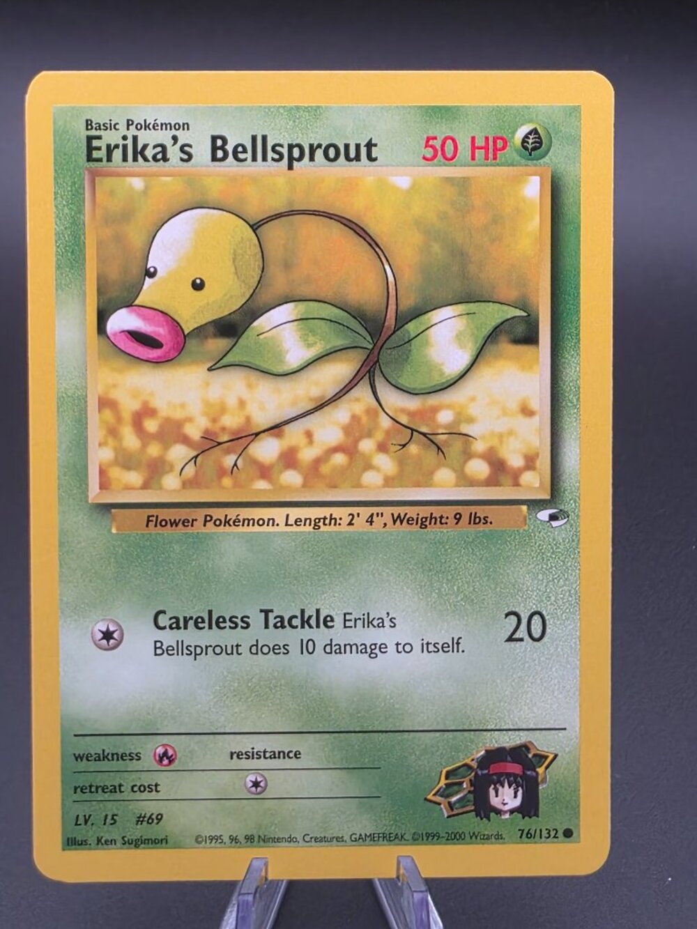 Pokemon Erika's Bellsprout 76/132 MP Unlimited Gym Heroes